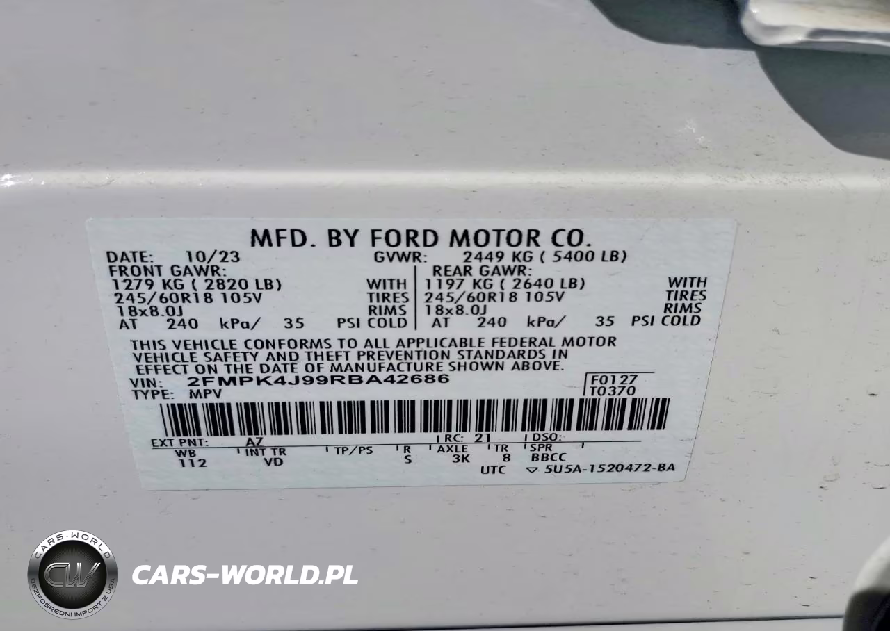 2024 Ford Edge Sel VIN:2FMPK4J99RBA42686 - 14
