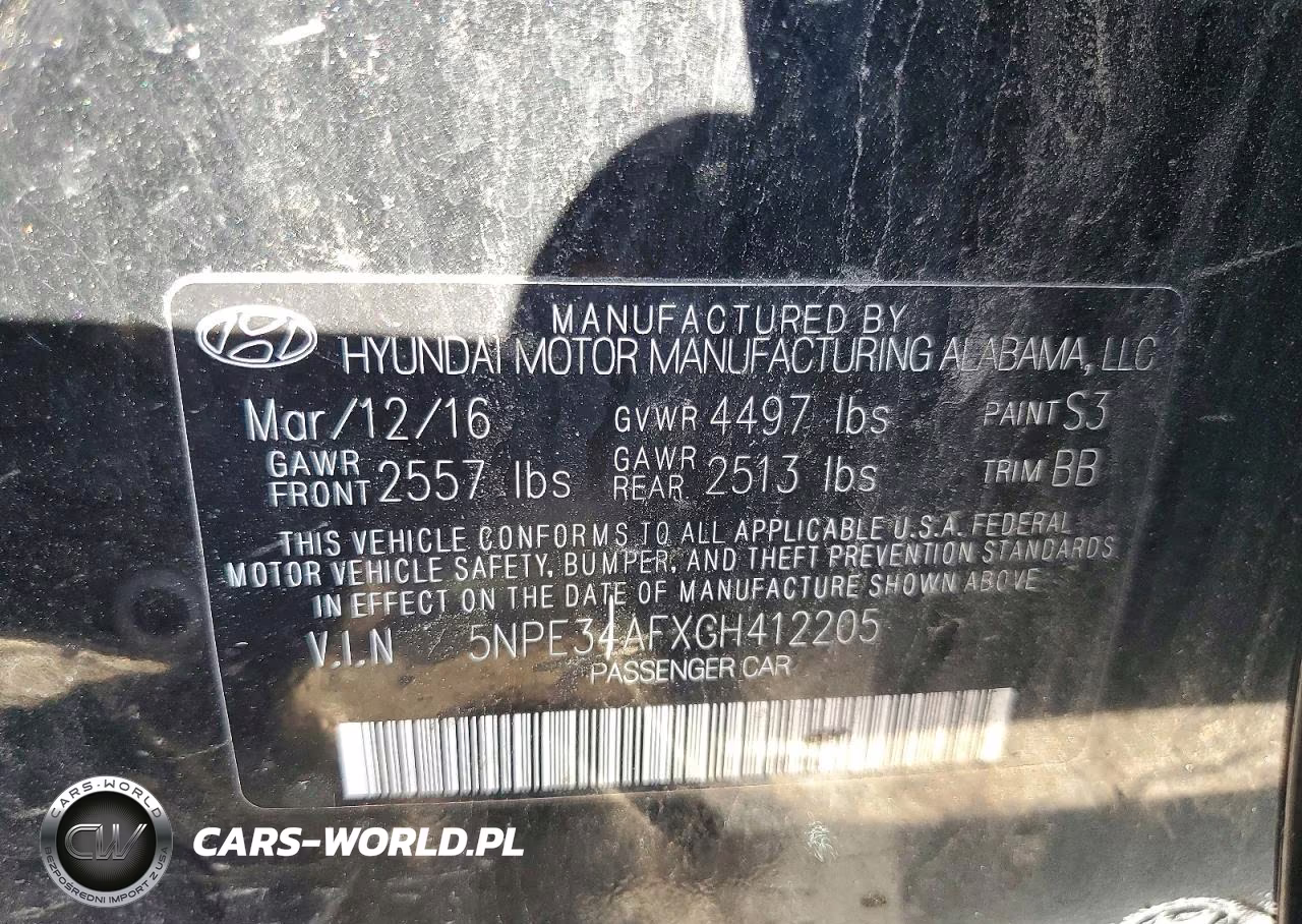 2016 Hyundai Sonata Limited VIN:5NPE34AFXGH412205 - 12