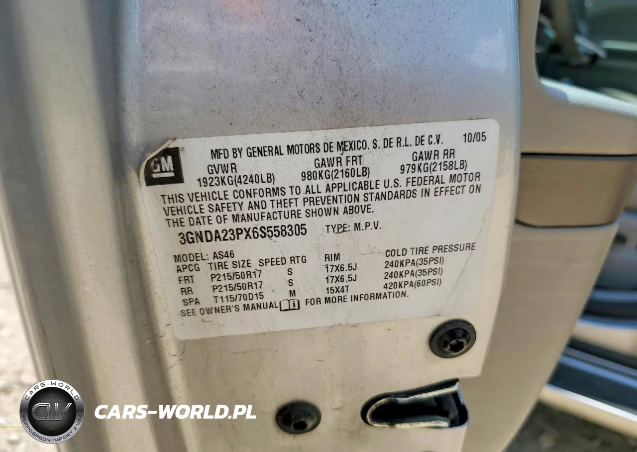 2006 Chevrolet Hhr Lt VIN:3GNDA23PX6S558305 - 12