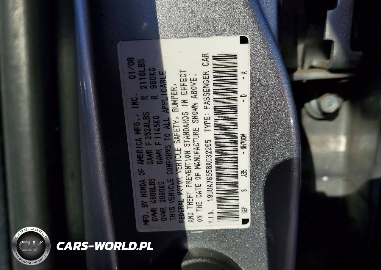2008 Acura Tl Type S VIN:19UUA76558A032265 - 12