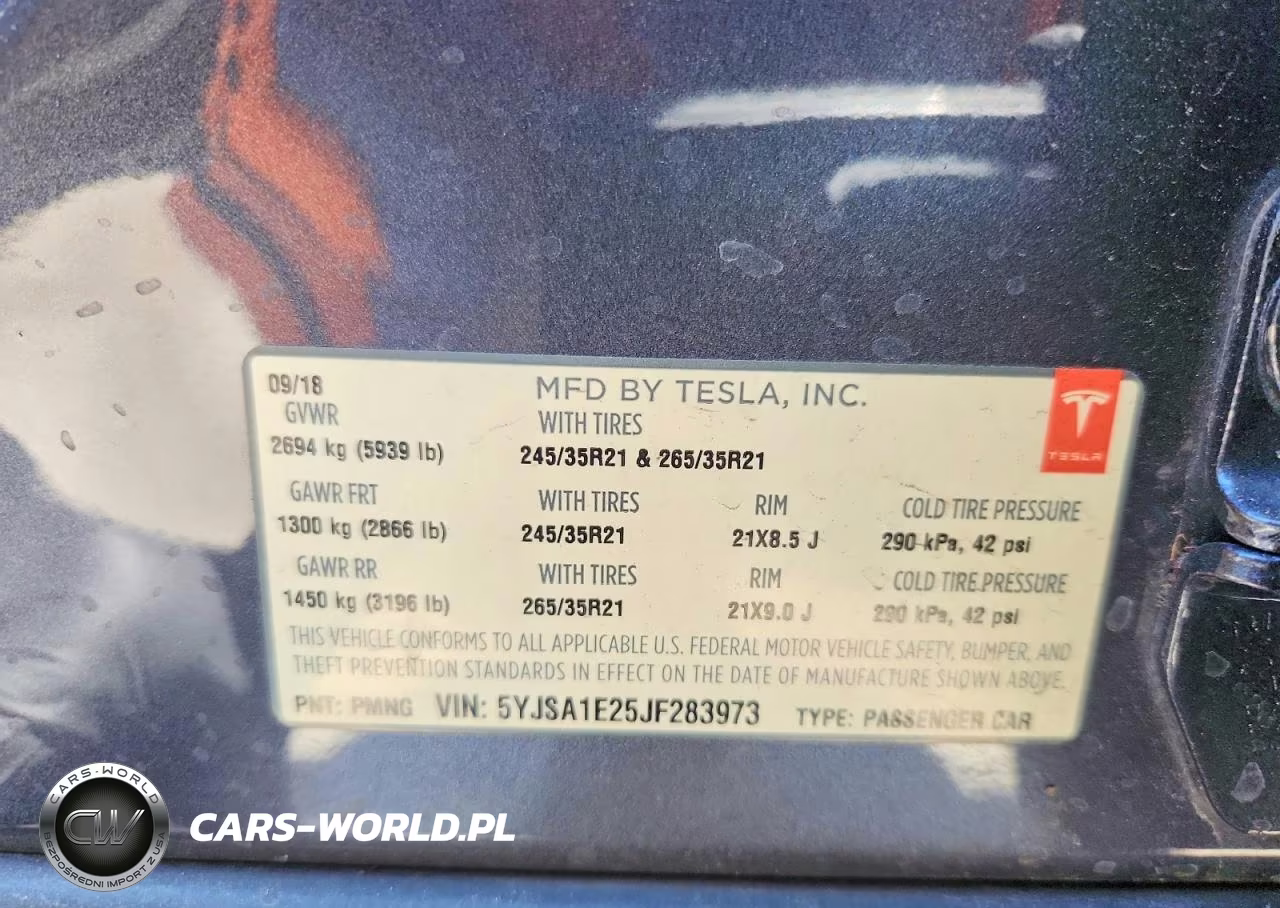 2018 Tesla Model S VIN:5YJSA1E25JF283973 - 13
