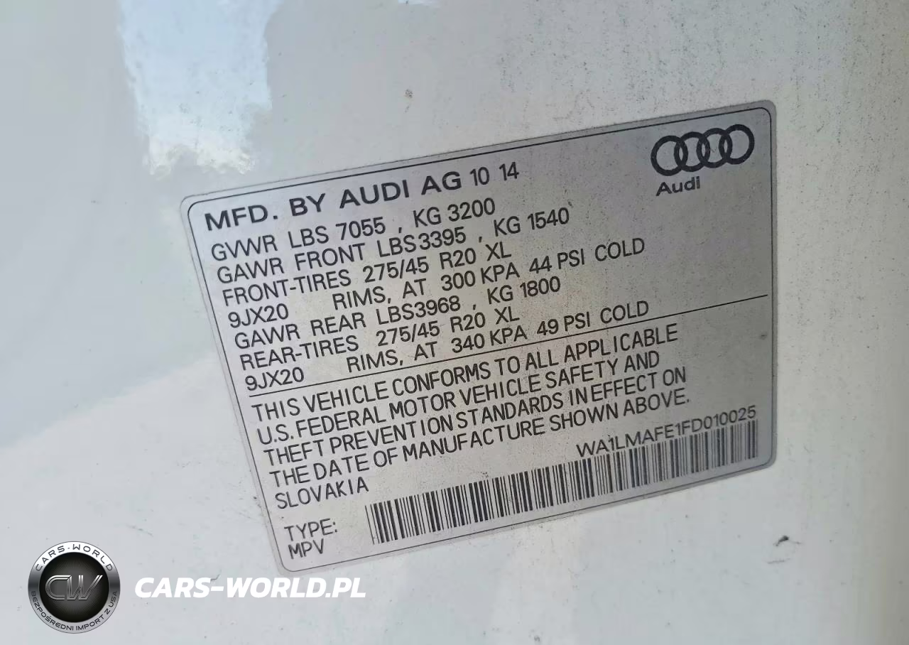 2015 Audi Q7 Tdi Premium Plus VIN:WA1LMAFE1FD010025 - 13