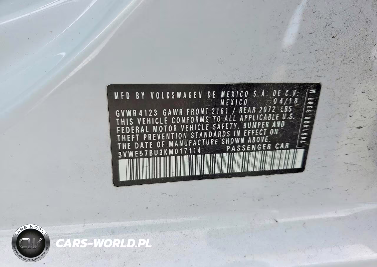 2019 Volkswagen Jetta Sel VIN:3VWE57BU3KM017114 - 12