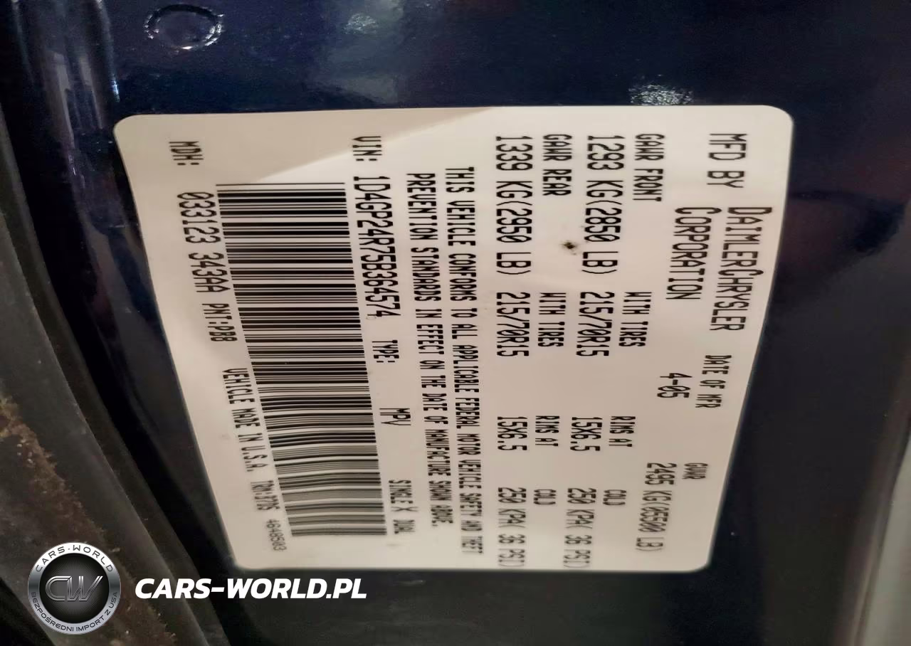 2005 Dodge Grand Caravan Se VIN:1D4GP24R75B364574 - 13