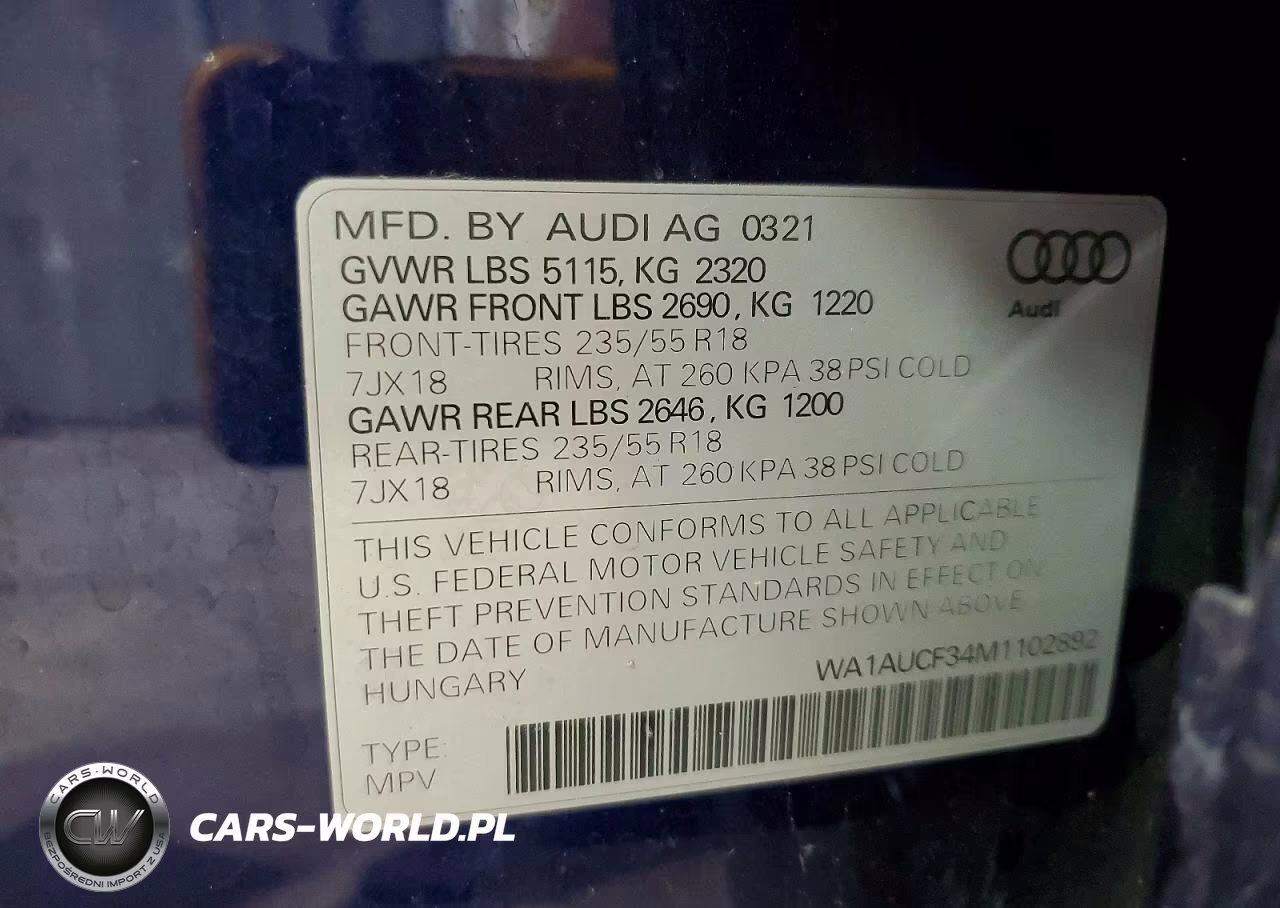 2021 Audi Q3 Premium 40 VIN:WA1AUCF34M1102892 - 14