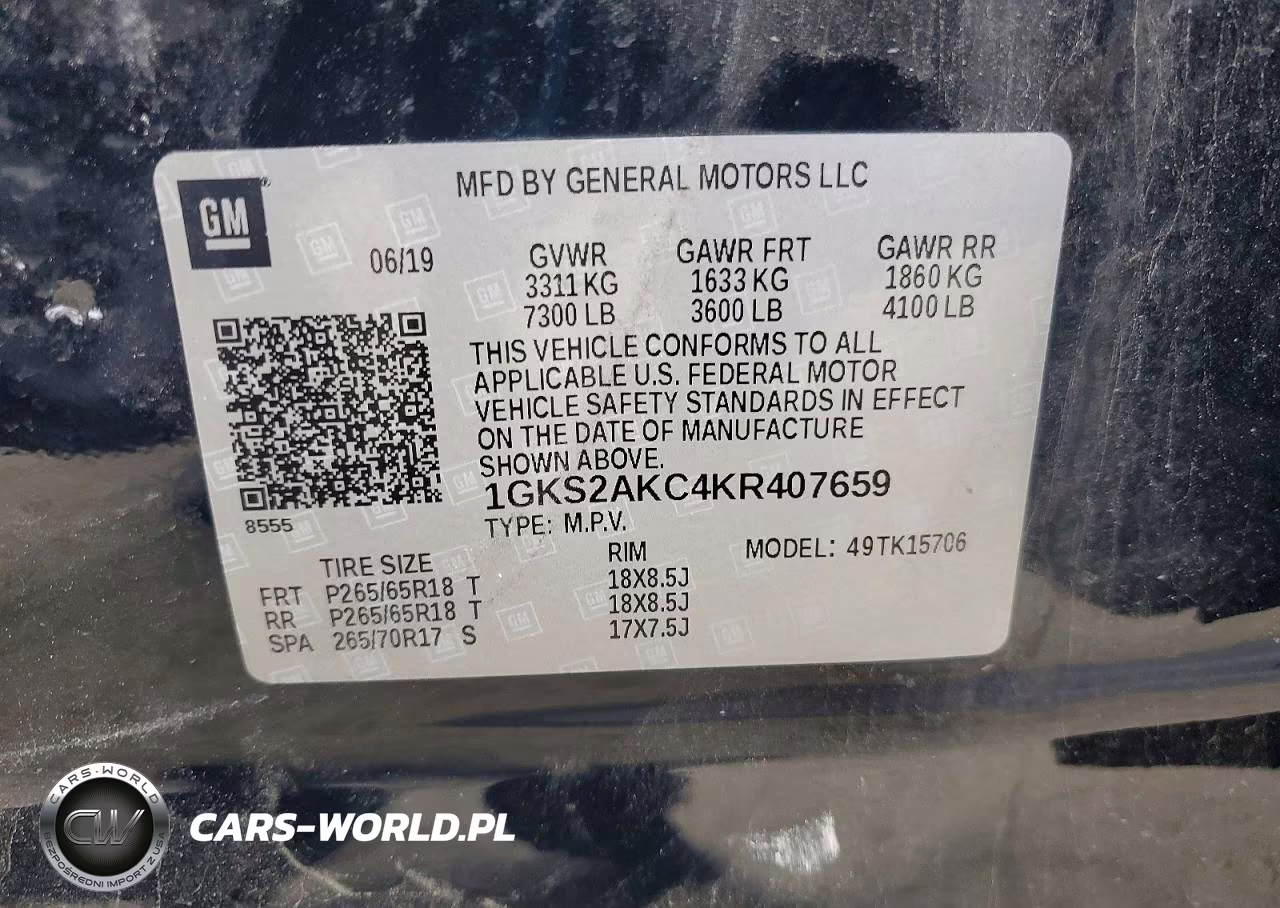 2019 GMC Yukon Sle VIN:1GKS2AKC4KR407659 - 13
