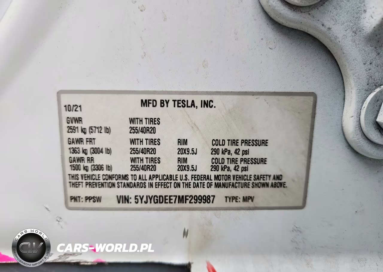 2021 Tesla Model Y VIN:5YJYGDEE7MF299987 - 12
