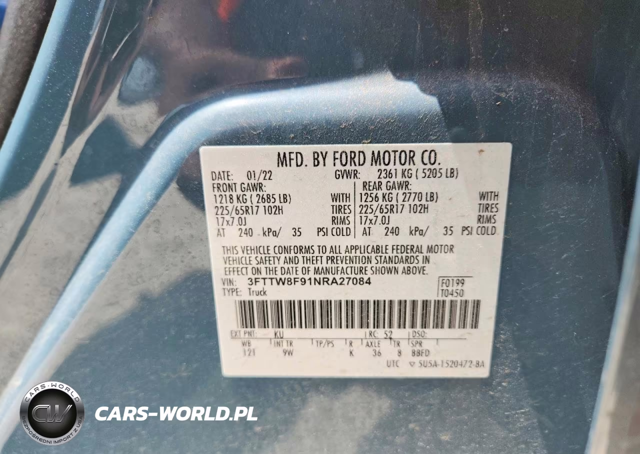 2022 Ford Maverick Xl VIN:3FTTW8F91NRA27084 - 12