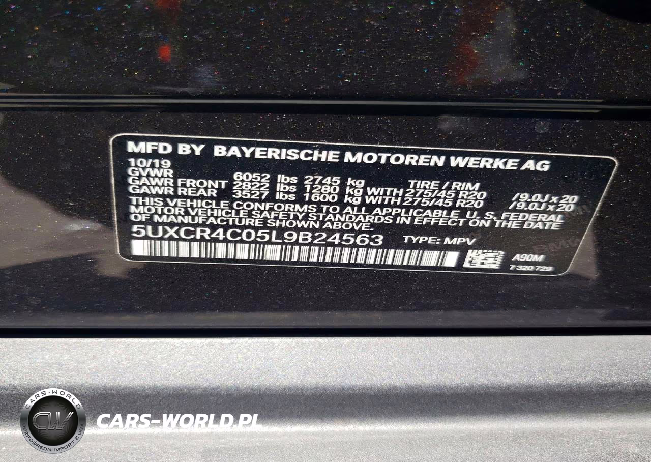 2020 BMW X5 Sdrive 40I VIN:5UXCR4C05L9B24563 - 12