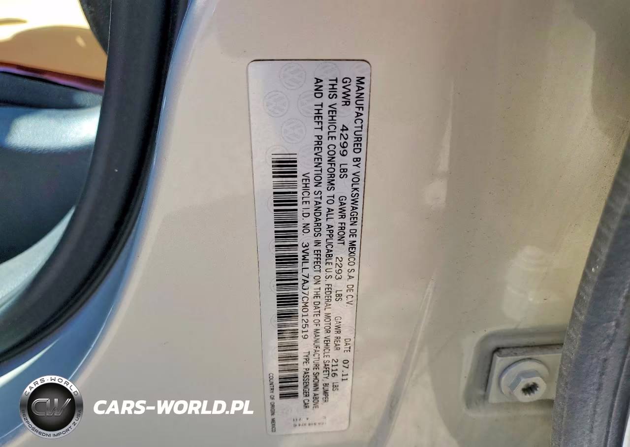 2012 Volkswagen Jetta Tdi VIN:3VWLL7AJ7CM012519 - 12