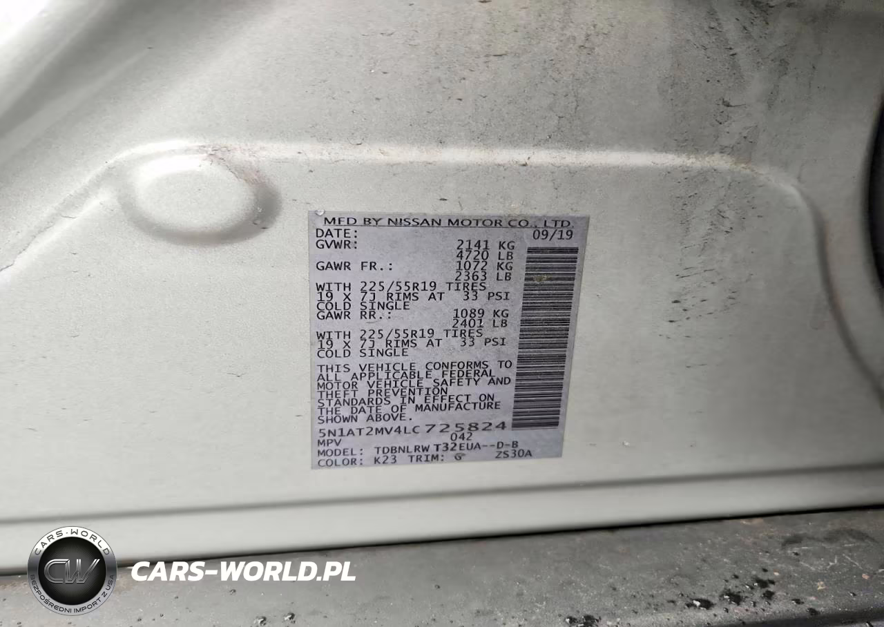 2020 Niss Rogue VIN:5N1AT2MV4LC725824 - 13