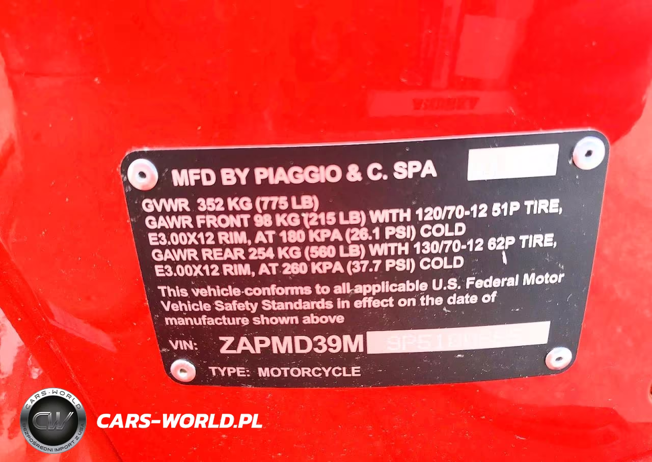 2023 Vespa Gts-Sei Giorni 300 VIN:ZAPMD39M9P5100655 - 10