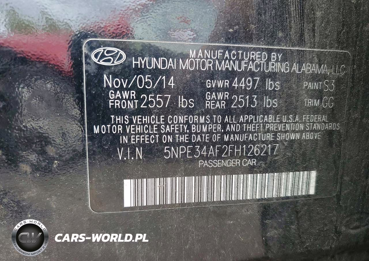 2015 Hyundai Sonata Limited VIN:5NPE34AF2FH126217 - 12