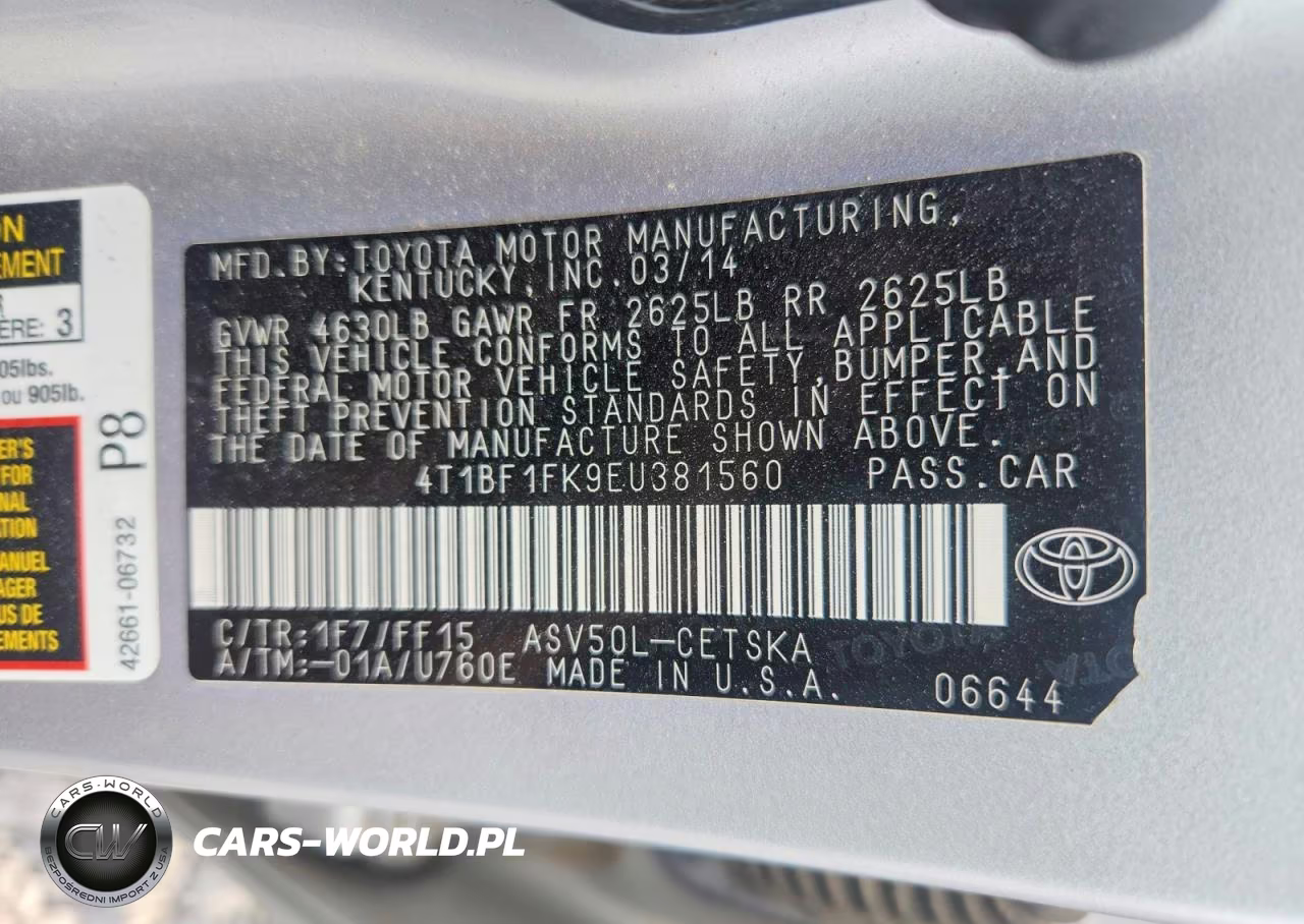 2014 Toyota Camry Se Sport VIN:4T1BF1FK9EU381560 - 12