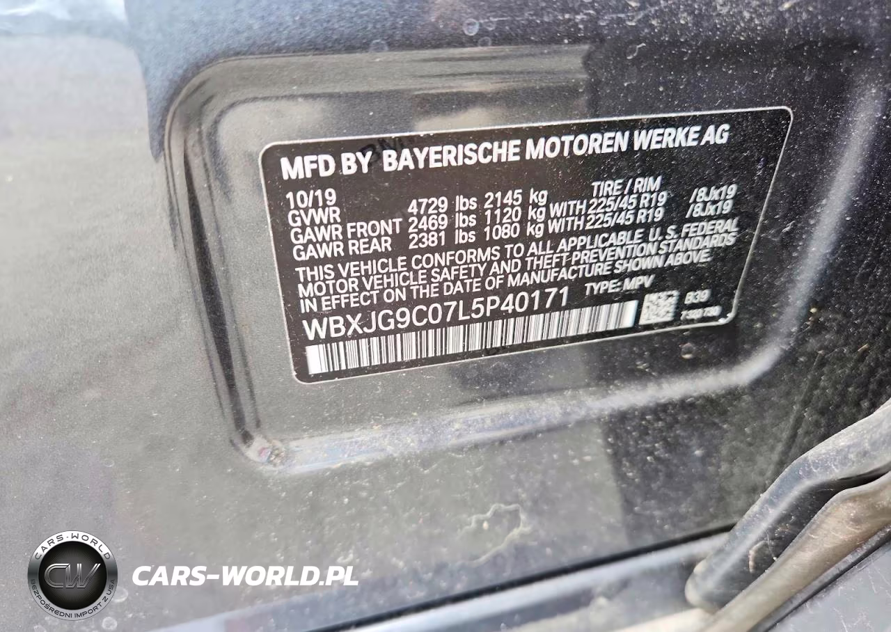 2020 BMW X1 xDrive28I VIN:WBXJG9C07L5P40171 - 12