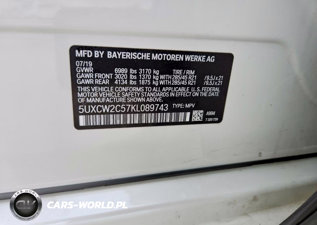 2019 BMW X7 xDrive40I VIN:5UXCW2C57KL089743 - 13