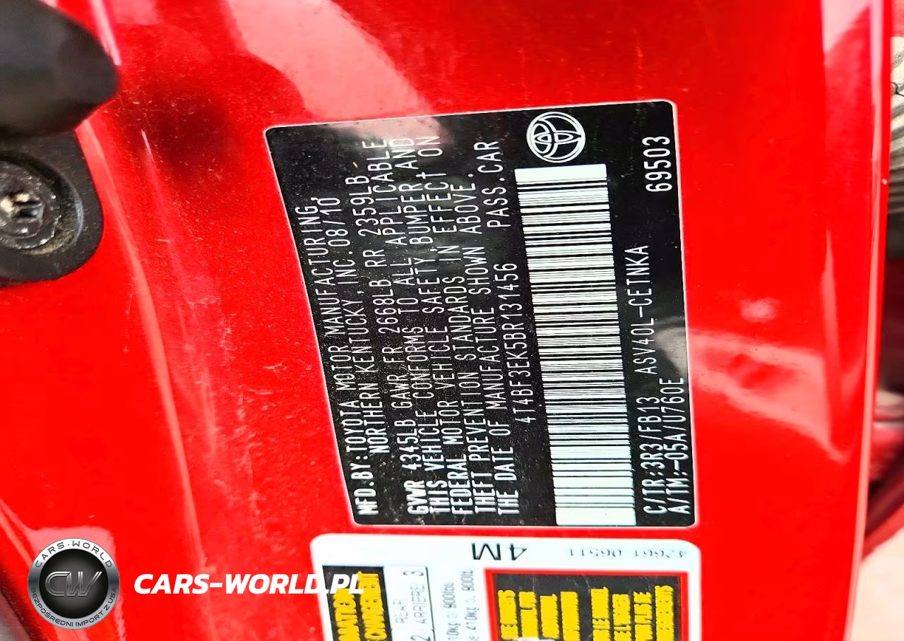 2011 Toyota Camry Base VIN:4T4BF3EK5BR131456 - 13
