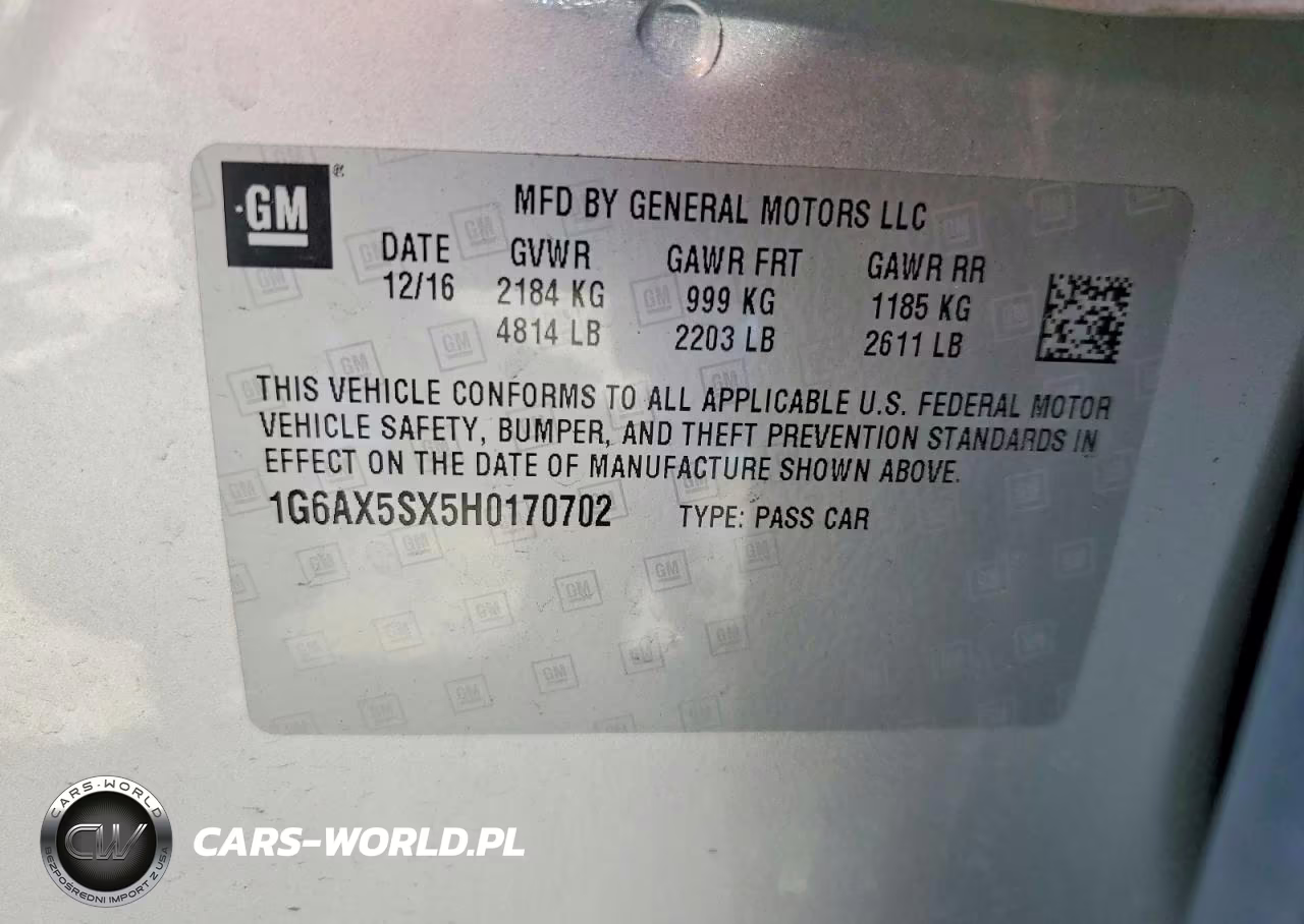 2017 Cadillac Cts Luxury VIN:1G6AX5SX5H0170702 - 12