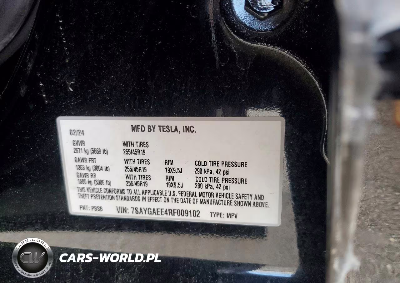 2024 Tesla Model Y VIN:7SAYGAEE4RF009102 - 13