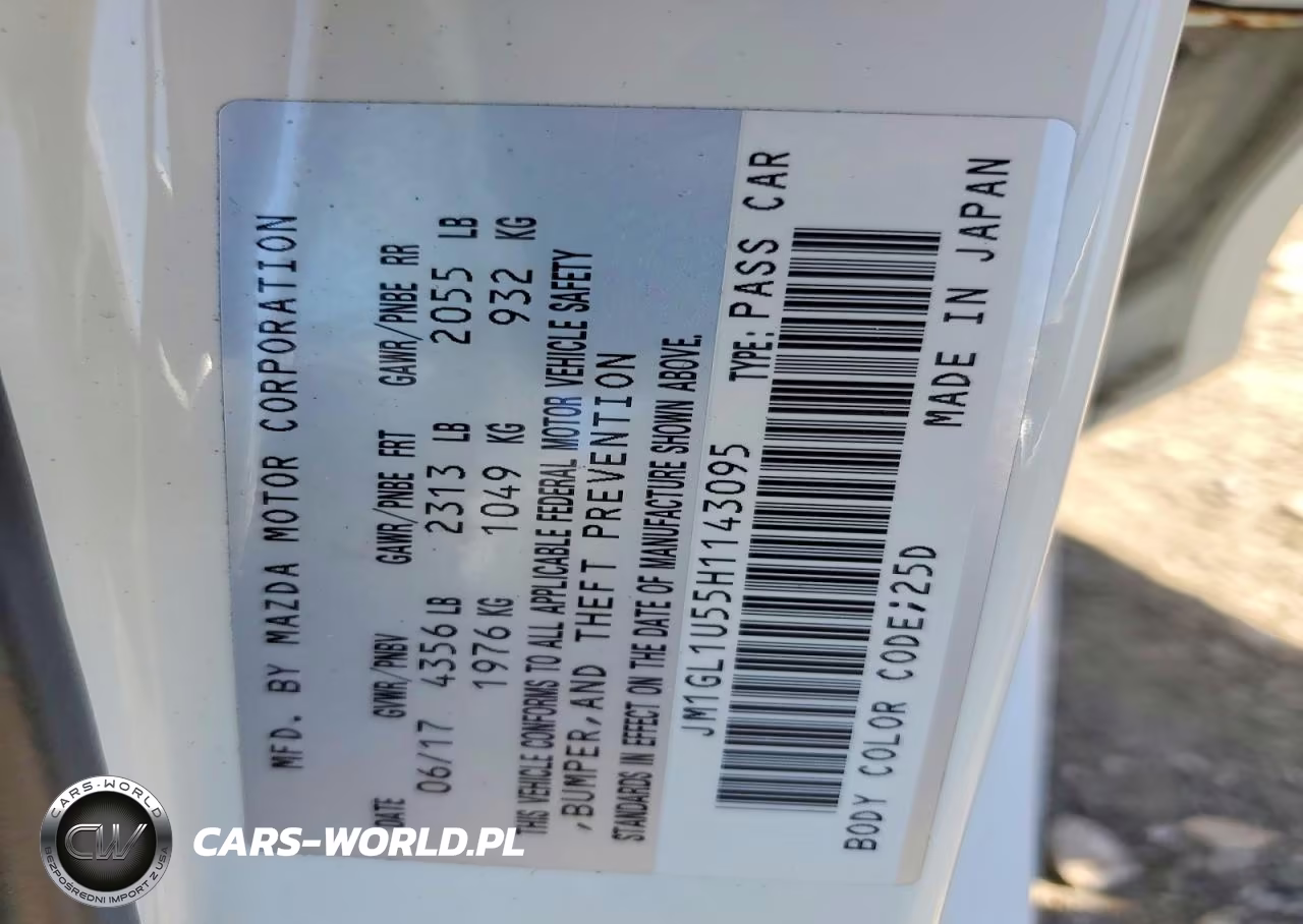 2017 Mazda 6 Sport VIN:JM1GL1U55H1143095 - 12