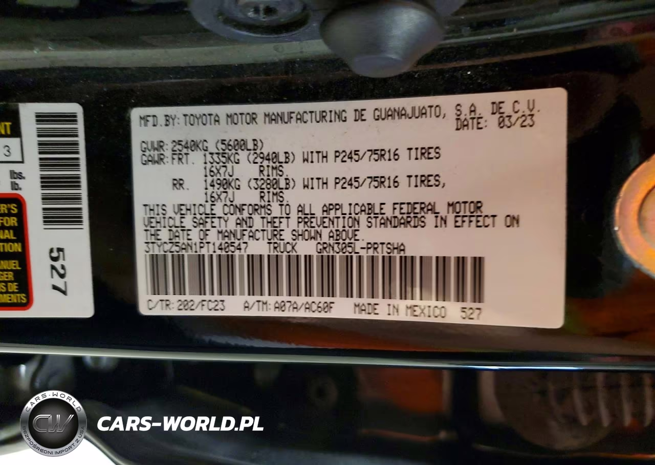 2023 Toyt Tacoma VIN:3TYCZ5AN1PT140547 - 12
