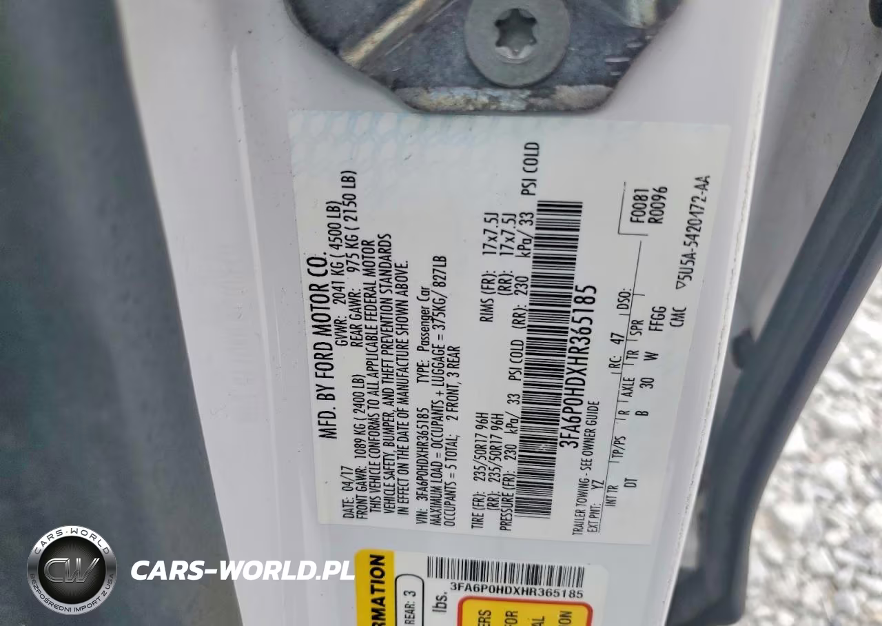 2017 Ford Fusion Se VIN:3FA6P0HDXHR365185 - 12