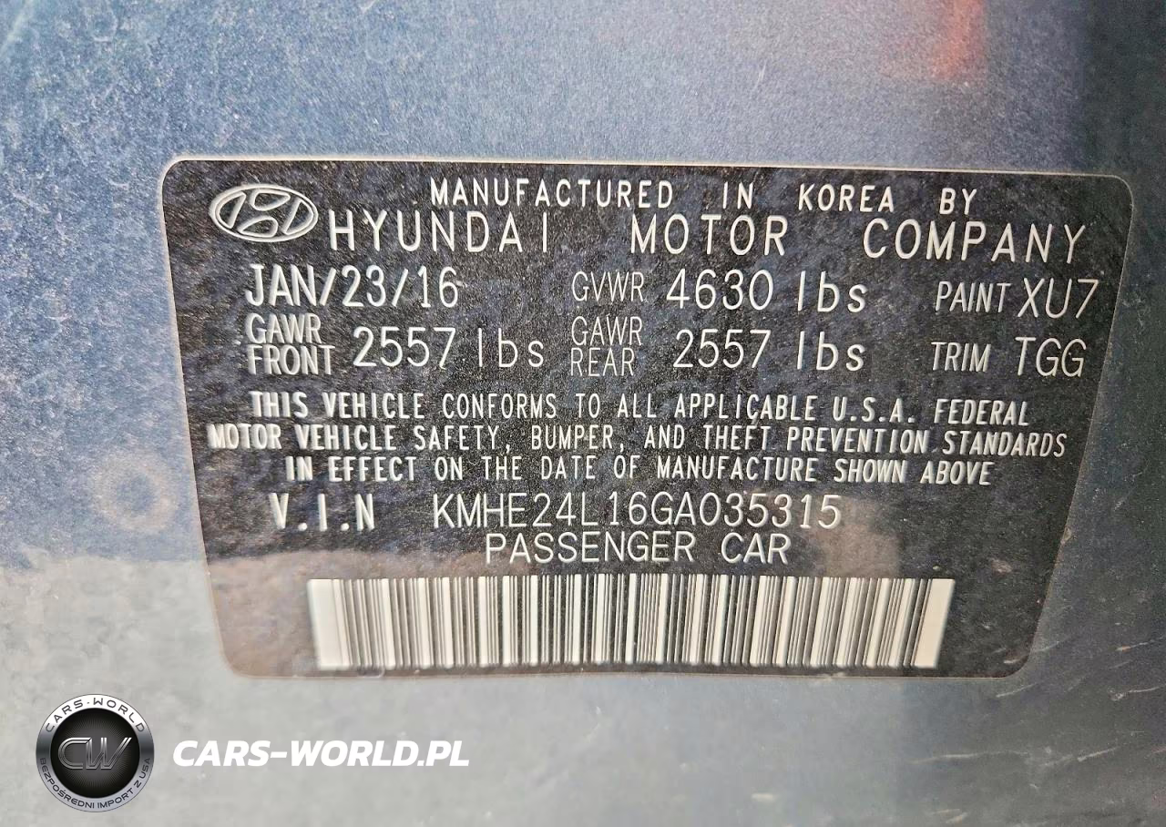 2016 Hyundai Sonata Hybrid Se VIN:KMHE24L16GA035315 - 12