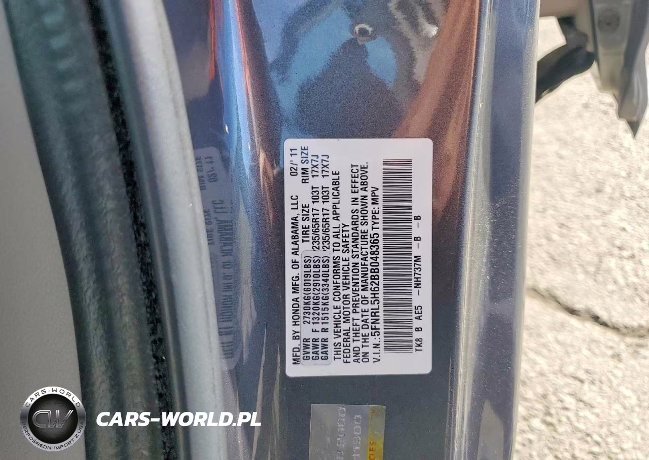 2011 Honda Odyssey Exl VIN:5FNRL5H62BB048365 - 13