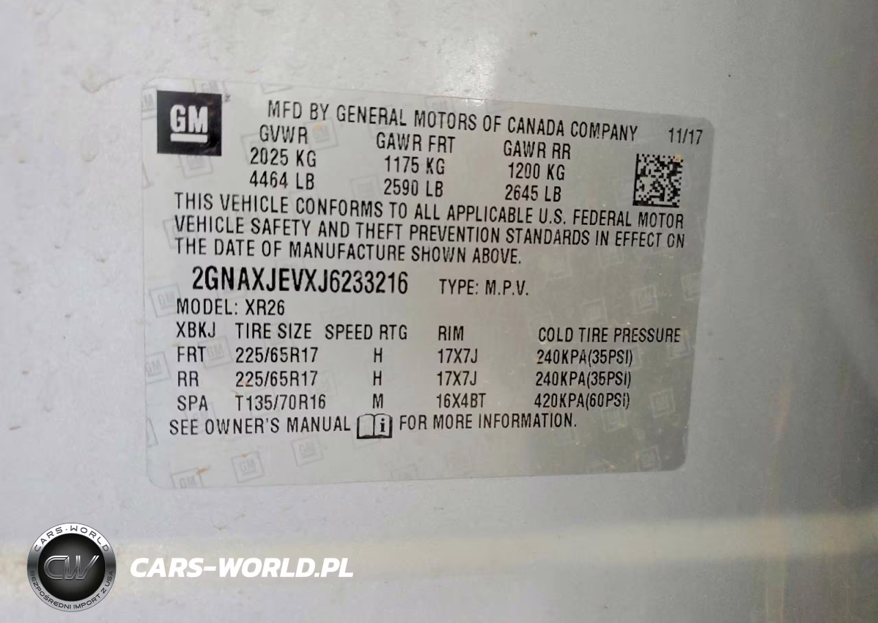 2018 Chevrolet Equinox Lt VIN:2GNAXJEVXJ6233216 - 13
