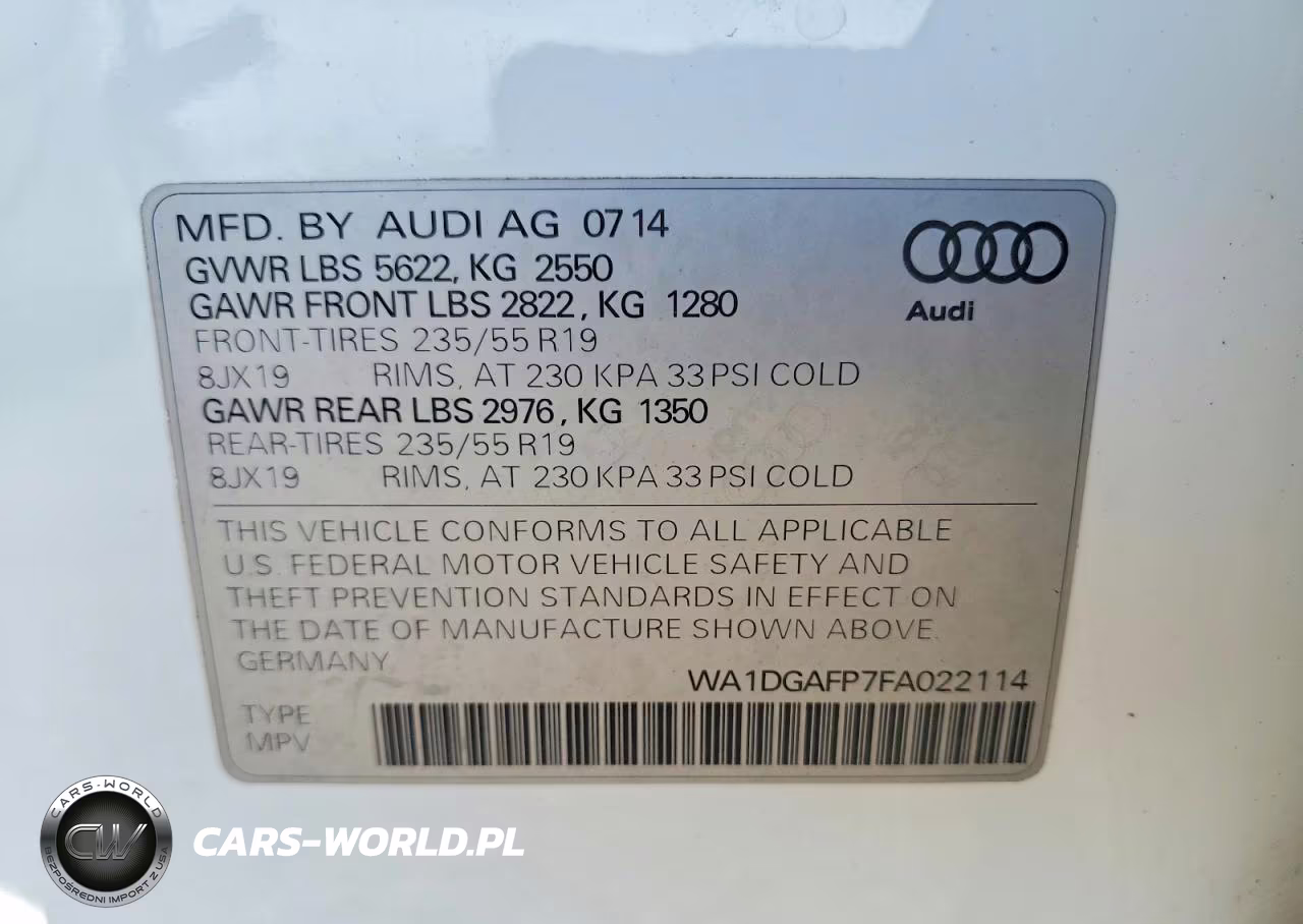2015 Audi Q5 Premium Plus VIN:WA1DGAFP7FA022114 - 14