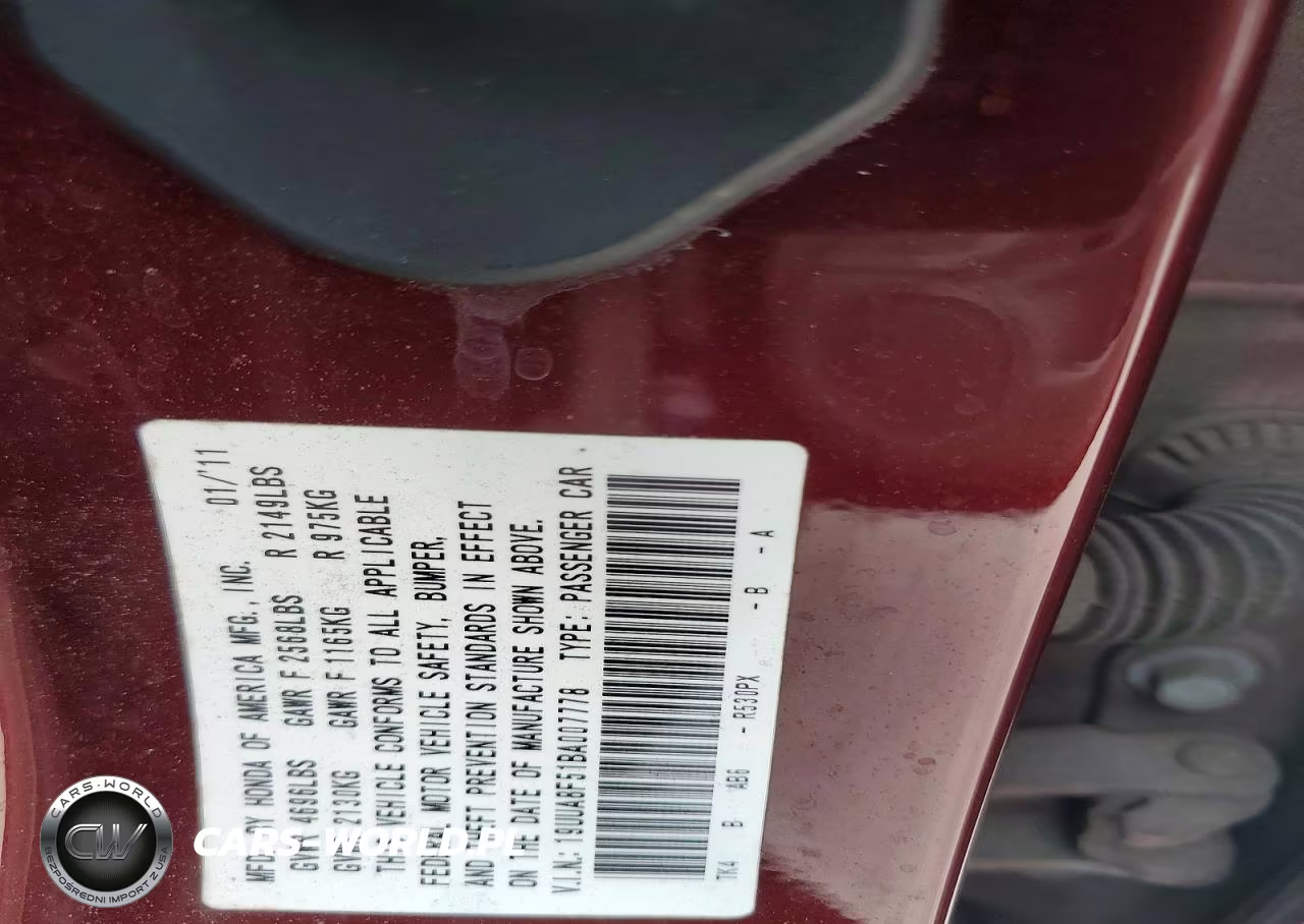 2011 Acura Tl VIN:19UUA8F51BA007778 - 12