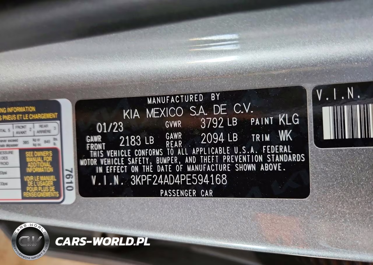 2023 Kia Forte Lxs VIN:3KPF24AD4PE594168 - 12