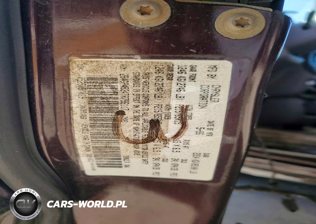 1996 Dodge Caravan Se VIN:2B4GP4534TR796117 - 12