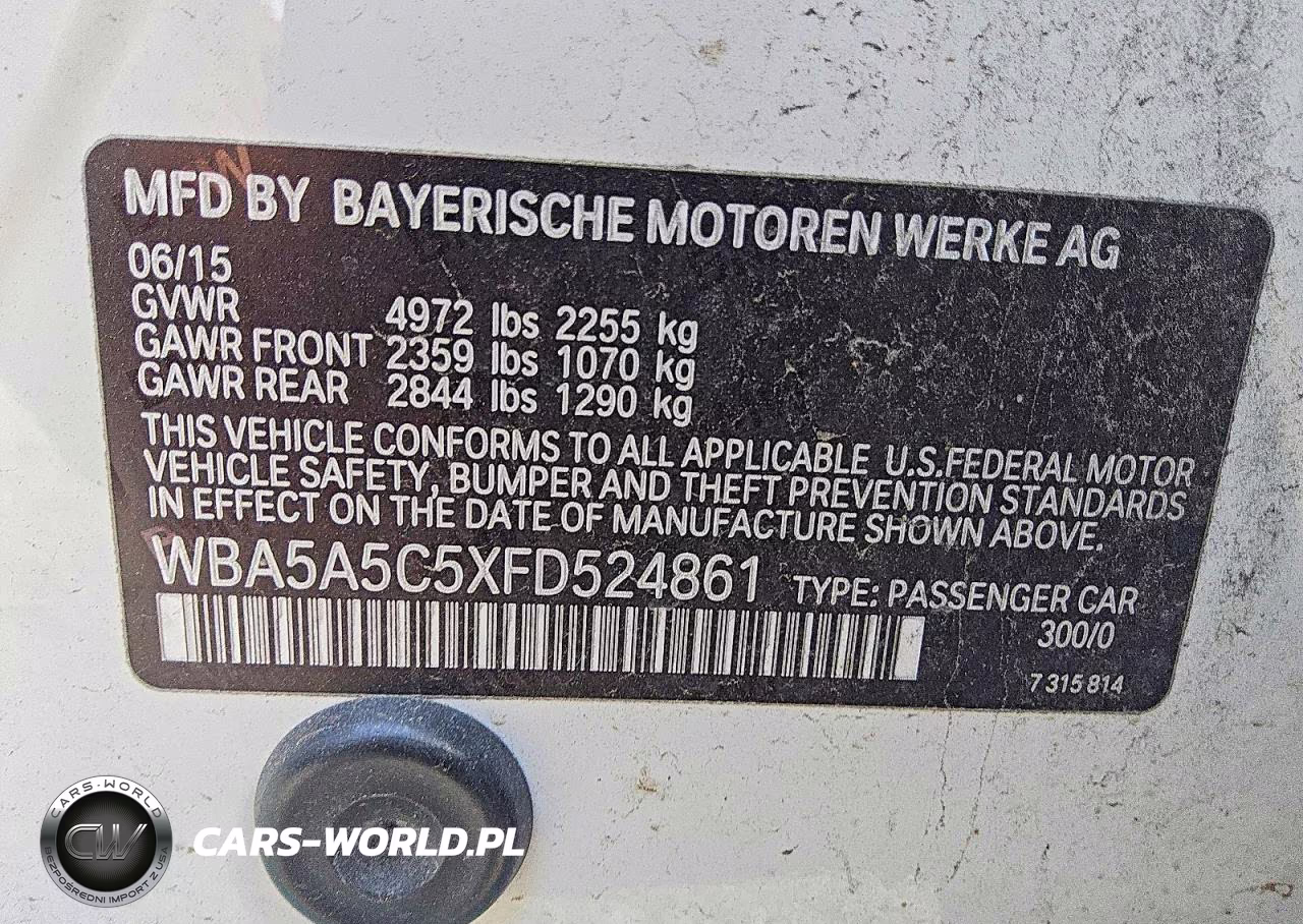 2015 BMW 528 I VIN:WBA5A5C5XFD524861 - 13