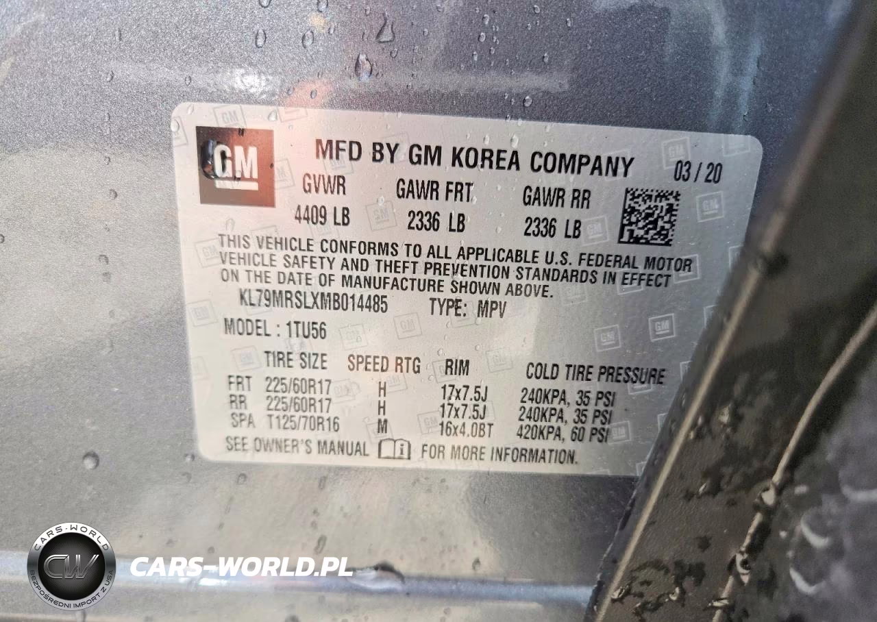 2021 Chevrolet Trailblazer Lt VIN:KL79MRSLXMB014485 - 13