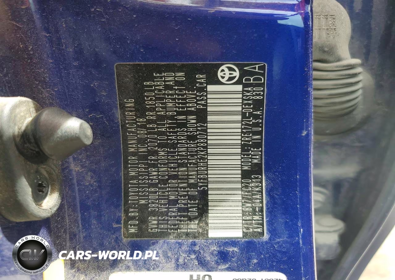 2019 Toyota Corolla VIN:5YFBURHE2KP880712 - 12