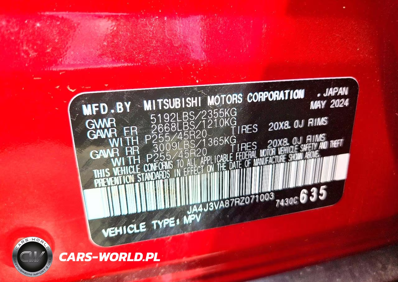 2024 Mitsubishi Outlander Se VIN:JA4J3VA87RZ071003 - 13