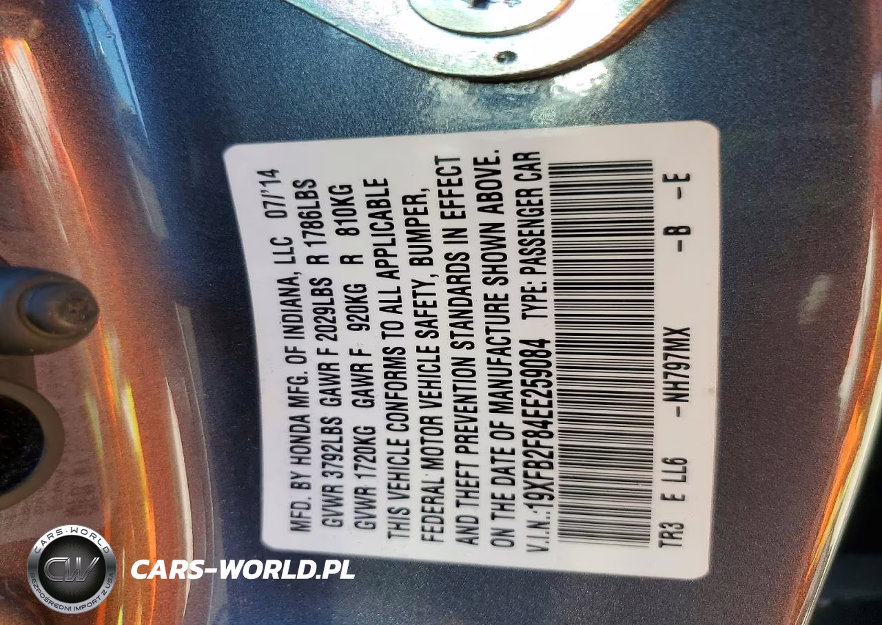 2014 Honda Civic Ex VIN:19XFB2F84EE259084 - 13