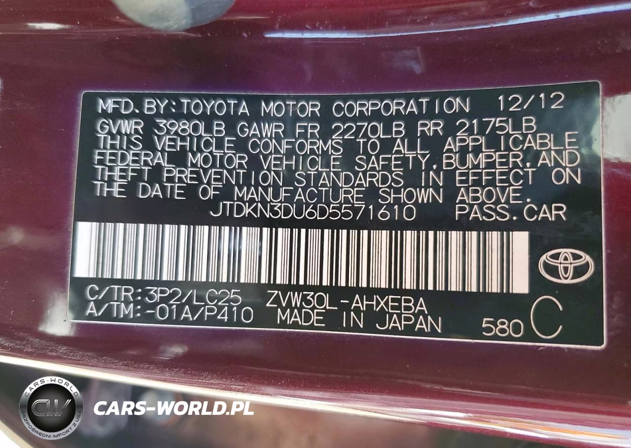 2013 Toyota Prius Persona Series Se VIN:JTDKN3DU6D5571610 - 13