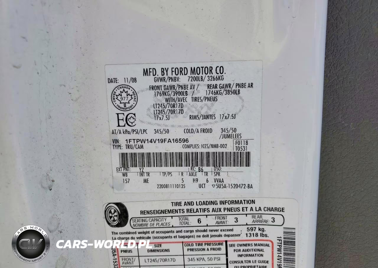 2009 Ford F150 Supercrew VIN:1FTPW14V19FA16596 - 12
