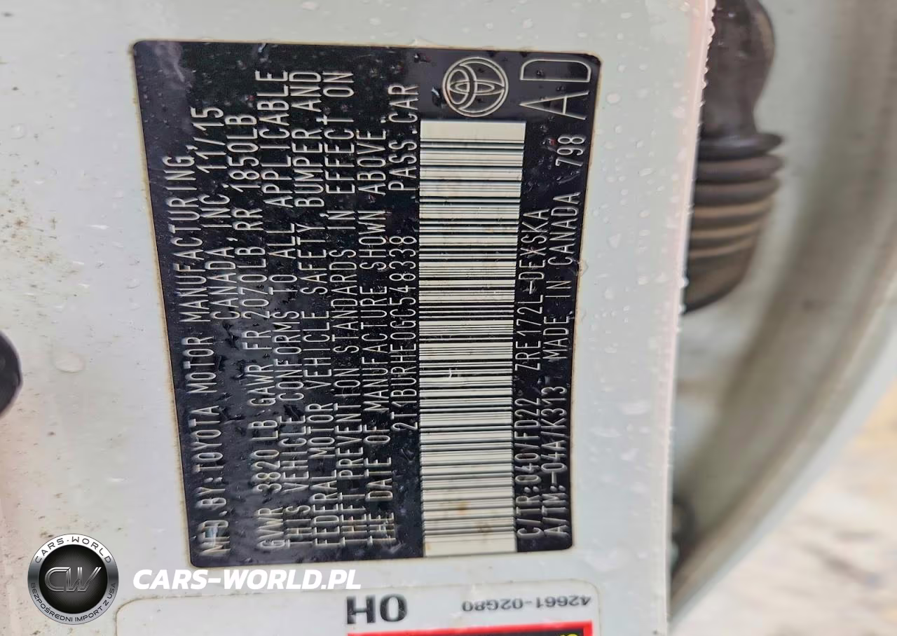 2016 Toyota Corolla S Plus VIN:2T1BURHE0GC548338 - 13