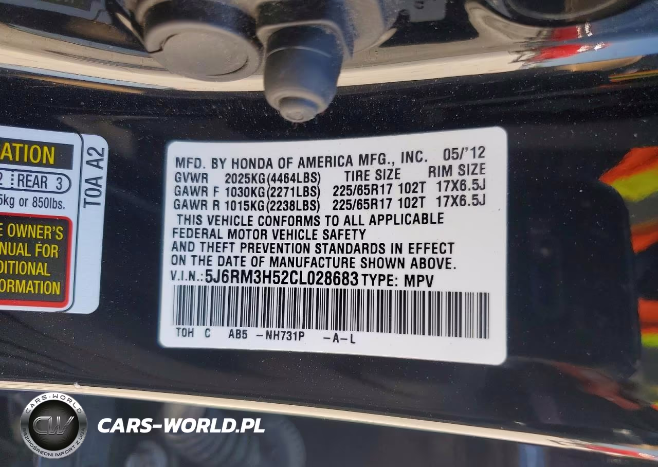 2012 Honda Cr-V Ex VIN:5J6RM3H52CL028683 - 13