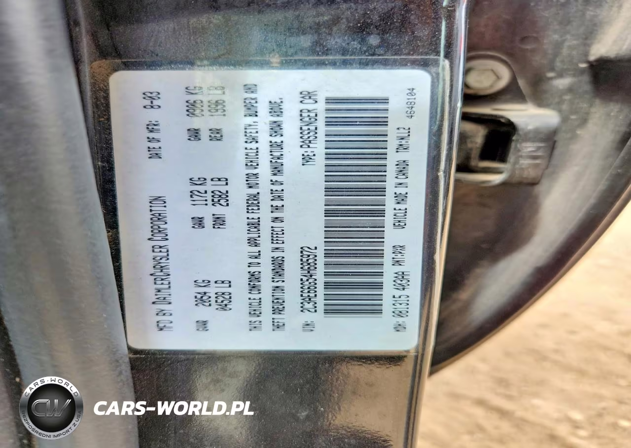 2004 Chrysler 300M VIN:2C3AE66G54H685972 - 12