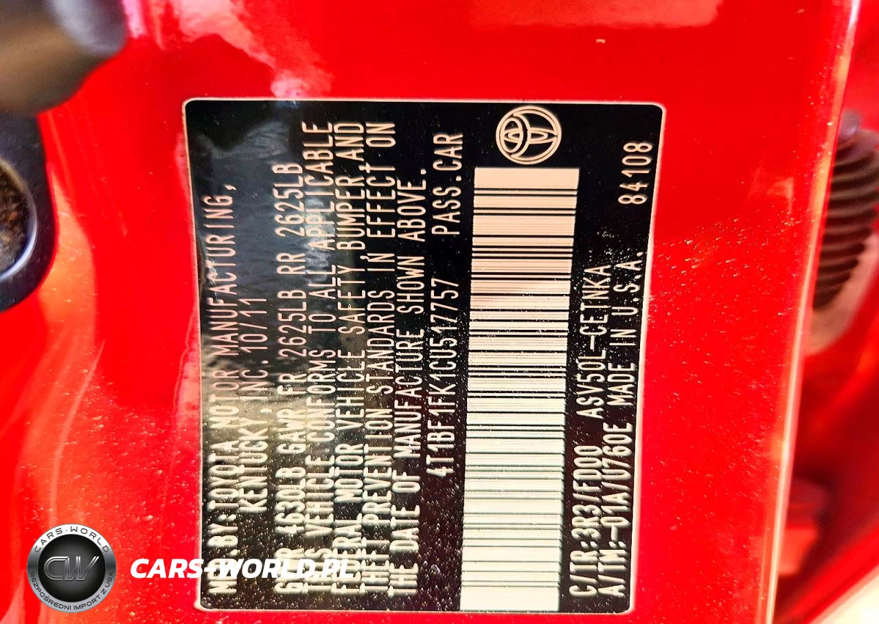 2012 Toyota Camry Le VIN:4T1BF1FK1CU517757 - 13