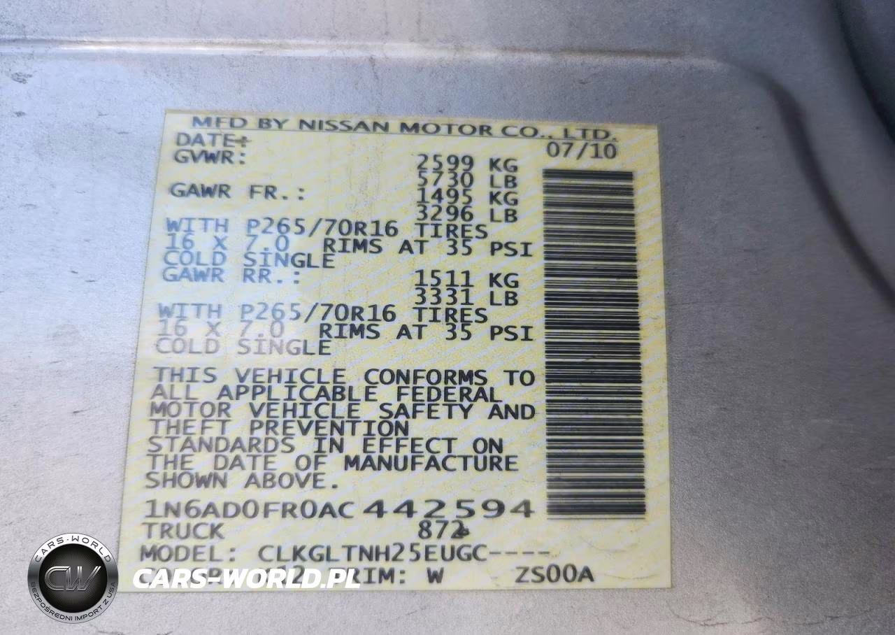 2010 Nissan Frontier Se V6 VIN:1N6AD0FR0AC442594 - 12