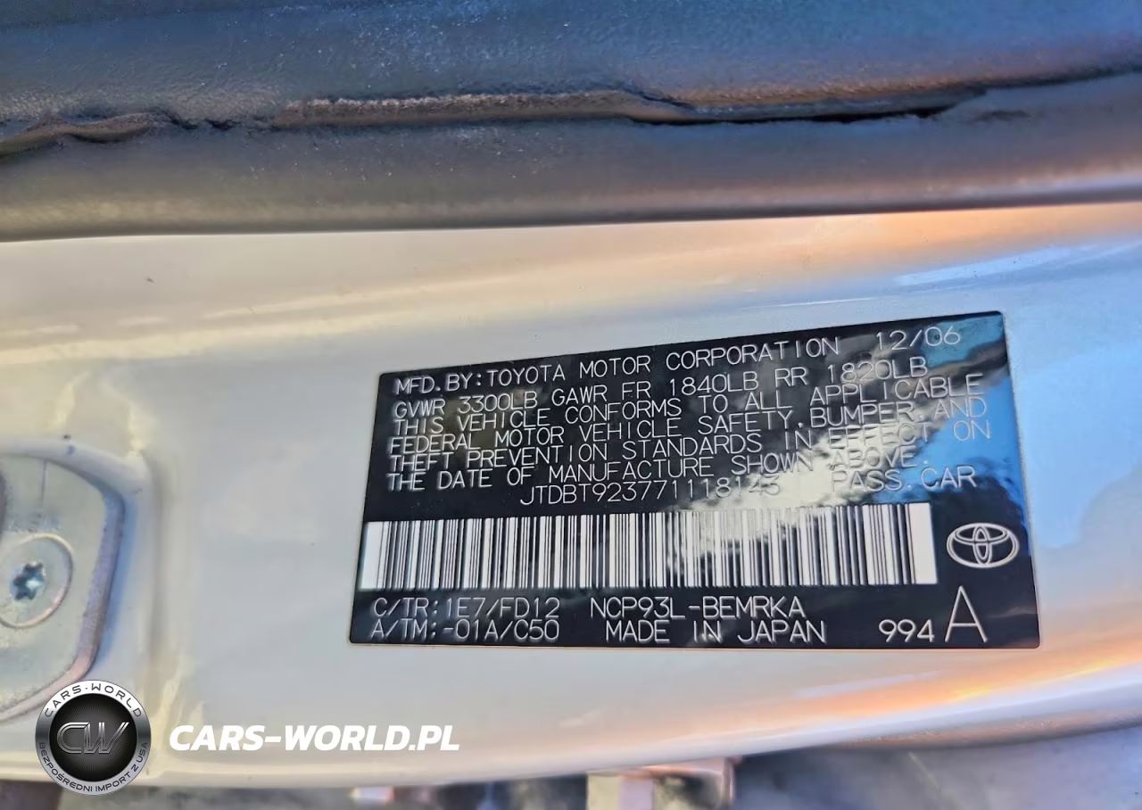 2007 Toyota Yaris S VIN:JTDBT923771118143 - 12