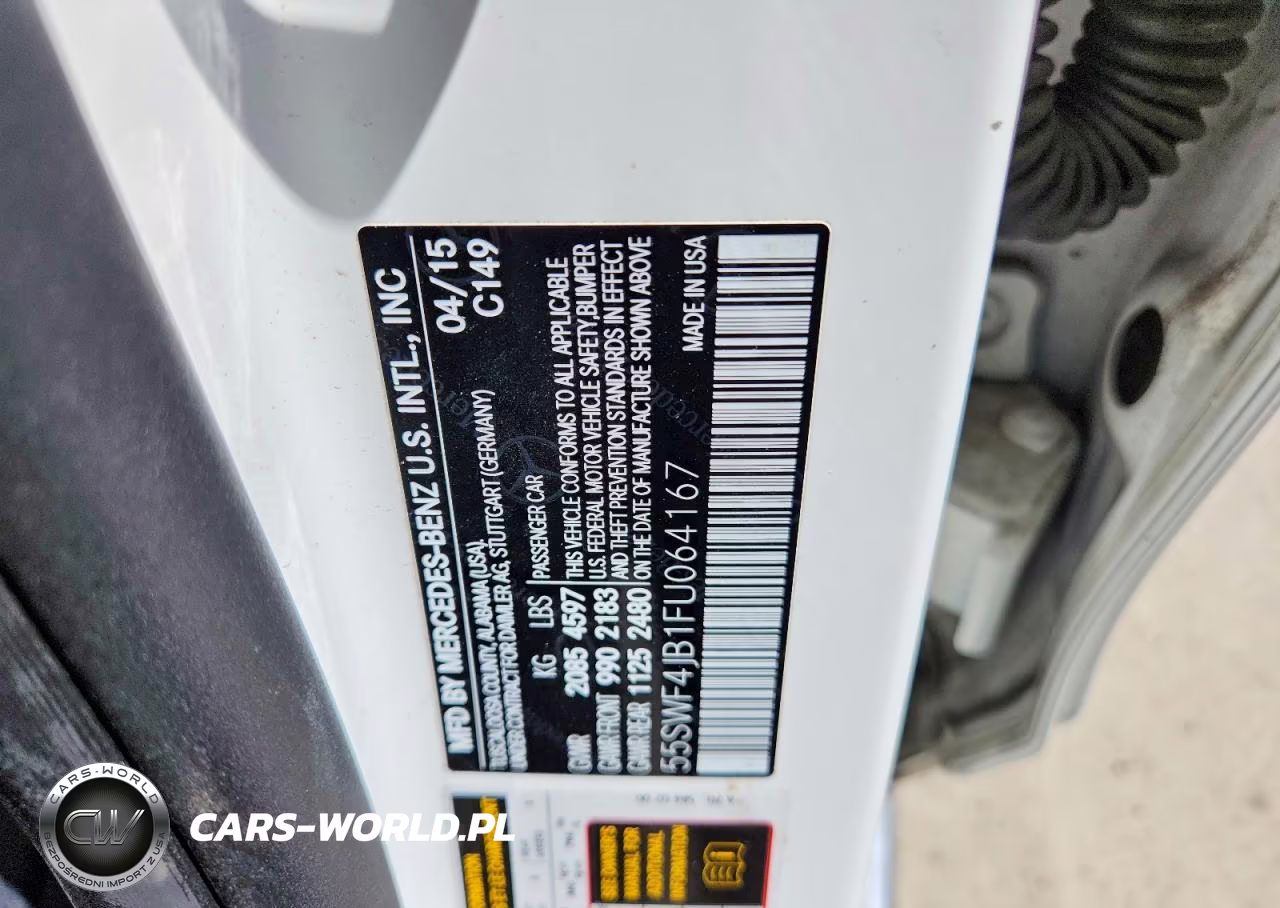 2015 Mercedes-Benz C 300 VIN:55SWF4JB1FU064167 - 12