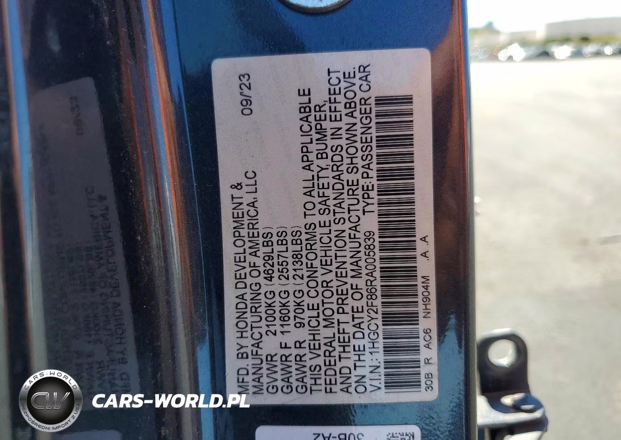 2024 Honda Accord Touring Hybrid VIN:1HGCY2F86RA005839 - 12