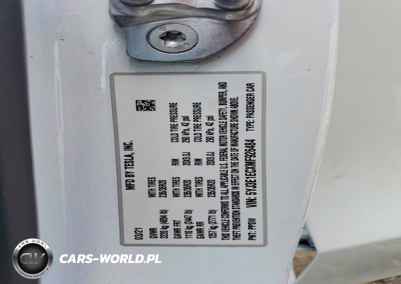 2021 Tesla Model 3 VIN:5YJ3E1ECXMF926484 - 12