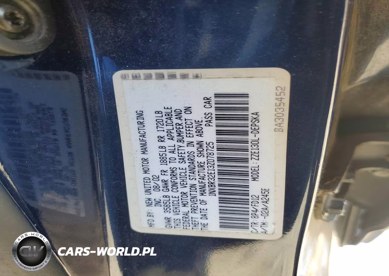2003 Toyota Corolla S VIN:1NXBR32E13Z078725 - 12